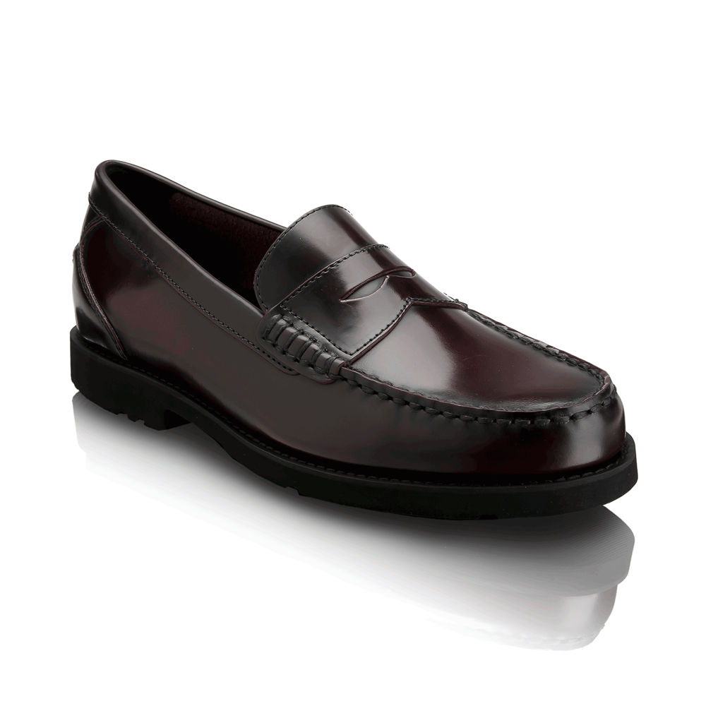 Rockport Mens Loafers Burgundy - Shakespeare Circle - UK 140-KBOHQI